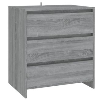Berkfield Home Sideboard Grey Sonoma 70x41x75 cm Engineered Wood | Size: 70 x 41 x 75 cm