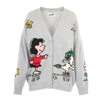 MC2 Saint Barth Sasi Cardigan - Dames - Truien - Grijs - Maat: Xs/S Wol