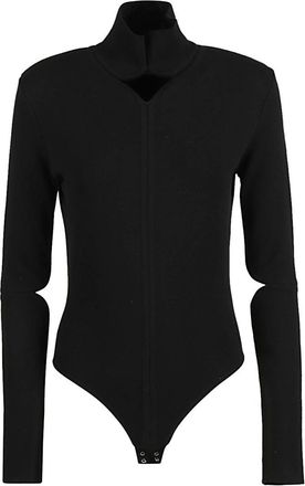 Courrèges Black Long Sleeve Bodysuit