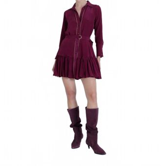 Karina Grimaldi Alexis Chain Mini Dress In Cherry
