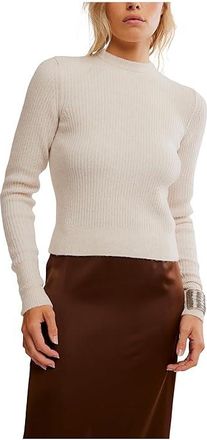 Free People Even After Pullover Womens Sweater Almond Milk Heather : LG (Womens 12-14), Acrylic/Elastane/Polyester