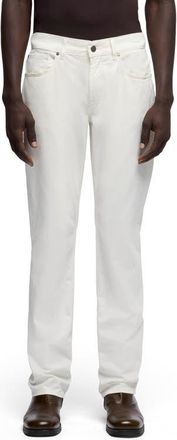 7 For All Mankind Comfort Sateen The Straight Leg Jeans in Chalk at Nordstrom, Size 30