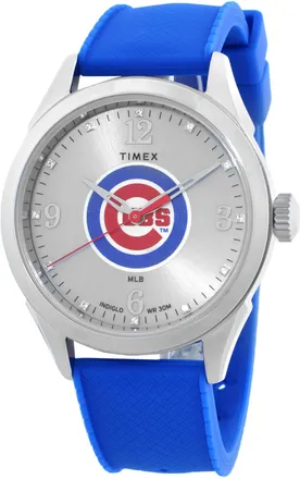 Timex Athena Chicago Cubs Quartz Silver Dial Ladies Watch TWZBCUBWMYZ