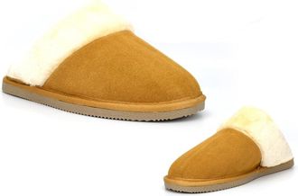 Generic Womens Real Suede Slippers Ladies Rubber Sole Slippers Size 3 Ladies Mule Slipper Size 6 Womens Suede Slipper Slip On Faux Fur Rubber Sole Sizes 3-9 S