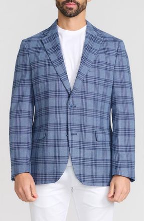 Ibiza Lifestyle Plaid Sport Coat in Blue at Nordstrom Rack, Size 36 Regular