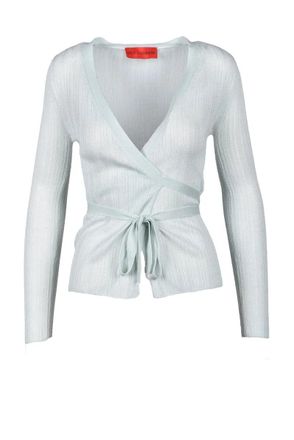 Wild Cashmere Wrap Cardigan - Aqua