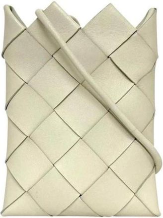 Bottega Veneta Pre-owned Cross Body Bags, female, White, Size: ONE SIZE Pre-owned Cross Body Bag