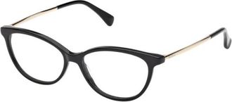 Max Mara Brillen - Dames - Brillen - Zwart - 52 MM - Leer - Accessoires