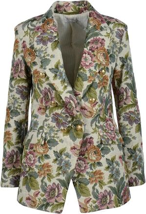 Motel Beige/Green Patterned Jacket