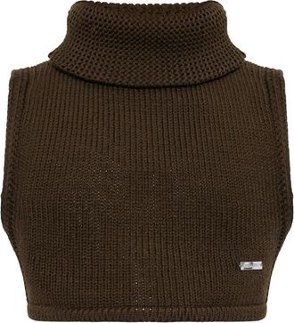 Dsquared2 Gilet Dolcevita in Lana - - Accessories - Uomo - Marrone - ONE SIZE