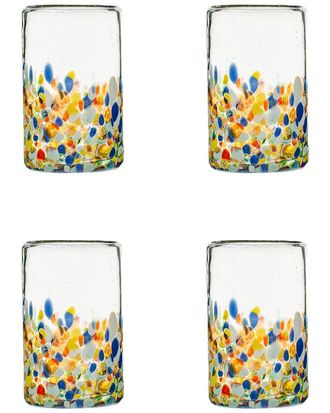 10 Strawberry Street Set Of 4 San Lucas Mexican Hiball Glasses