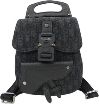 Dior Pre-owned Gallop Oblique Jacquard Backpack - Heren - Vintage Rugzakken - Zwart - ONE Size - Vintage