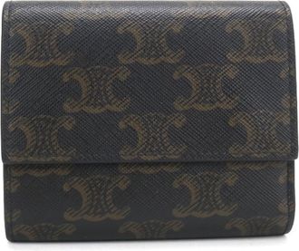 Celine Brown Pvc Wallet (Tri-Fold) (Pre-Owned)