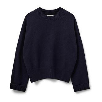 Sofie Schnoor Round-neck Knitwear, female, Blue, Size: XS Round-neck Knitwear
