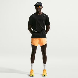Nike Mens AeroSwift Dri-FIT ADV 4 Brief-Lined Running Shorts in Orange | FN3352-845