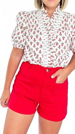 Entro Your Favorite High Waisted Short In Red