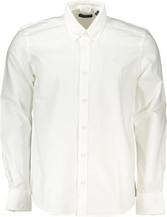 North Sails Mens Classic Oxford Shirt Long Sleeve - White Cotton - Size Medium