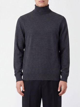 Giorgio Armani Dolcevita in puro cashmere con maniche lunghe e bordi a costine