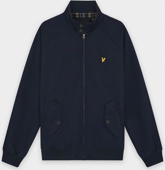 Lyle & Scott Mens Harrington Jacket in Dark Blue Cotton - Size X-Large