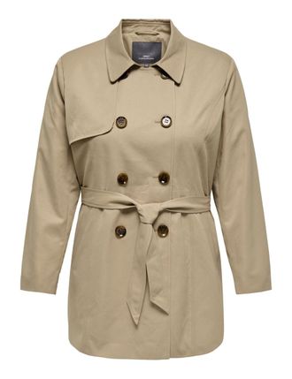 Only Carmakoma Carvalerie OTW Noos Womens Trench Coat, Ginger Root, M