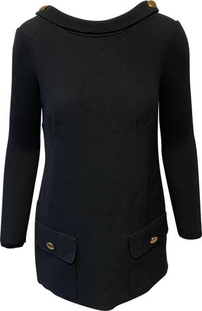 Dolce & Gabbana Pre-owned Womens & Low Back Dress Coat in Black - Size Small