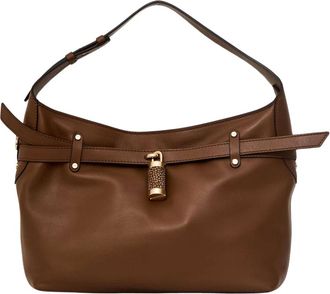 Borbonese Small Shoulder Bag - Dames - Tassen - Bruin - Maat: ONE Size Leer