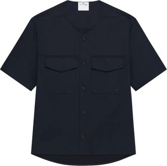 Courrèges Camicia senza colletto - Blu