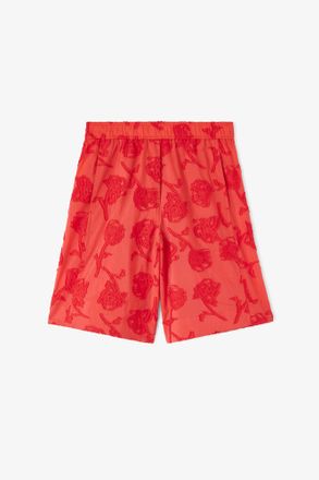 Ganni Red Shorts in Fil Coupe - Size 32 Recycled Cotton