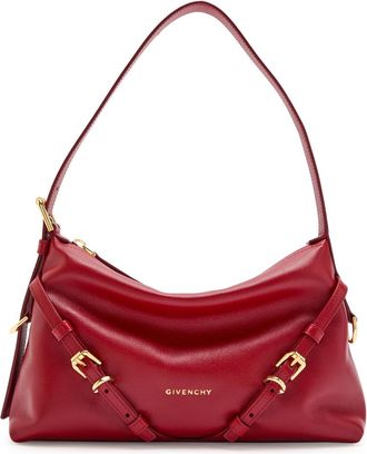 Givenchy Voyou Mini Leather Shoulder bag - Dark Red - One Size