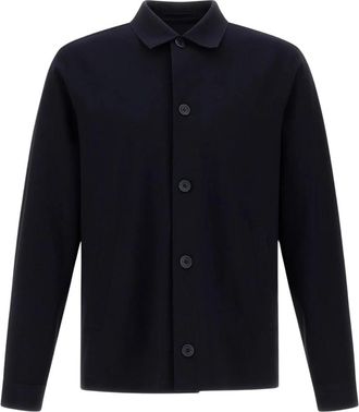 Herno Licht Scuba Shirtjack - Heren - Vesten - Blauw - M - Leer - Truien & Vesten
