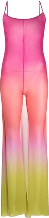 GCDS Degrad&eacute; sheer tulle jumpsuit - women - Polyamide - S - Pink