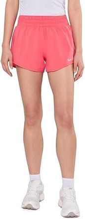 Nike One Dri-FIT Mid-Rise 3 Brief-lined Shorts Womens Shorts Sea Coral/White : XL (US 16-18) 3, Polyester/Spandex