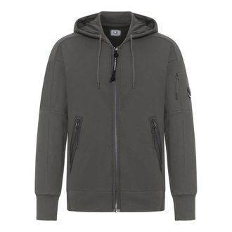 C.P. Company Hooded Open Sweatshirt - male - C.P. Company - Zip-throughs - Black - XL - Sweatshirts & Hoodies
