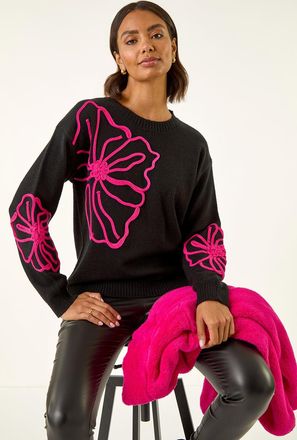 Roman Cornelli Floral Knit Jumper