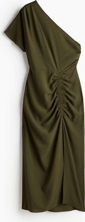 H&M Draped one-shoulder dress - Green