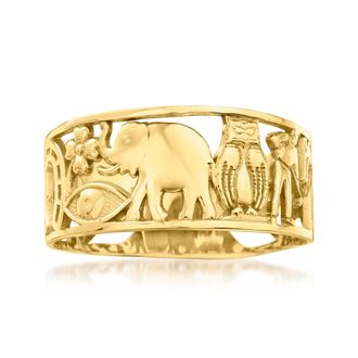 Ross-Simons 14kt Yellow Gold Good Luck Ring