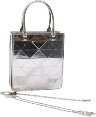 Prada Pre-owned Vintage Tote Bag - Dames - Vintage Shopper - Grijs - ONE Size - Leer - Vintage