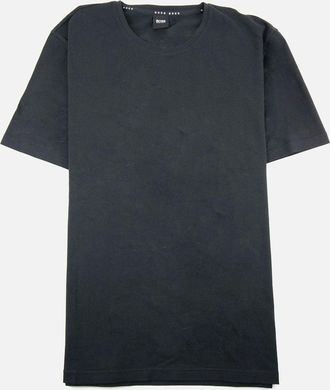 HUGO BOSS Mens Hugo Boss Side Logo Rn T Shirt Black 001 - Size: 44