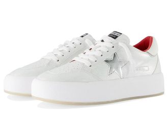 Vintage Havana Ream Womens Shoes White/Silver/Red : 8 M, Leather