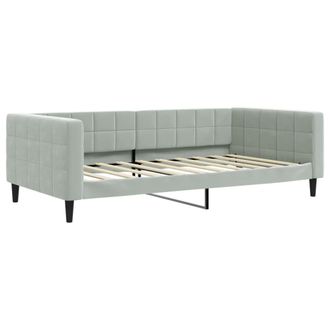 vidaXL Sof&aacute; Cama De Tela Gris Claro 100x190 Cm Vidaxl