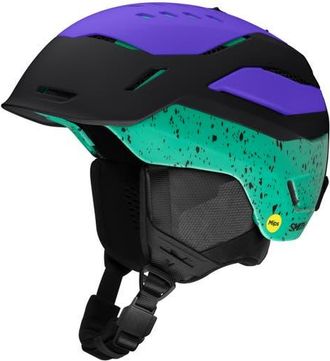 Smith Vantage 2 Snow Helmet with MIPS in Black /Ultraviolet /Emerald at Nordstrom, Size Small