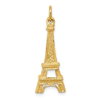 Diamond2Deal 14k Yellow Gold Eiffel Tower Charm