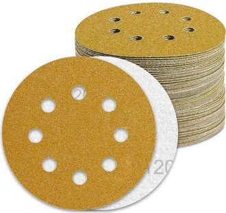 OEM Disco De Lijado De 125 Mm, Grano 120, 100 Discos De Lijado Para Lijadoras Orbitales Aleatorias