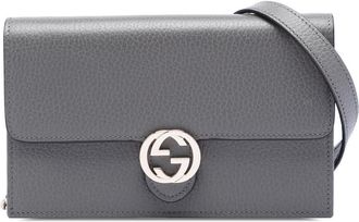 Gucci Pre-owned Gucci Leather Interlocking G Dollar Wallet on Chain Ladies 791LSVF3MX37SX49