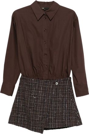 Maje Abito corto asimmetrico - Marrone