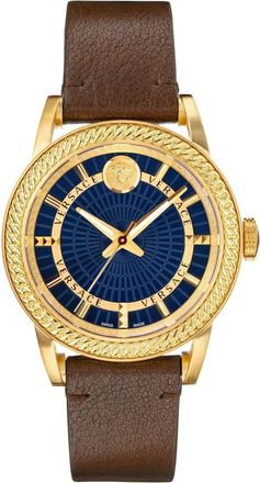 Versace Heren, Accessoires, Blauw, Maat: ONE Size Leer
