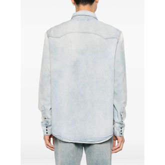 Amiri Acid-Wash Denim Shirt - Blue