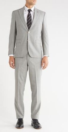 Jack Victor Esprit Pinstripe Gray Wool Suit in Light Grey at Nordstrom Rack, Size 40 Regular