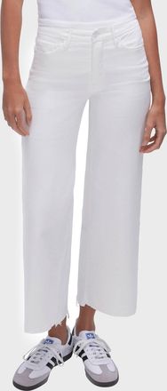 Good American Good Waist Palazzo Cropped Jean In White