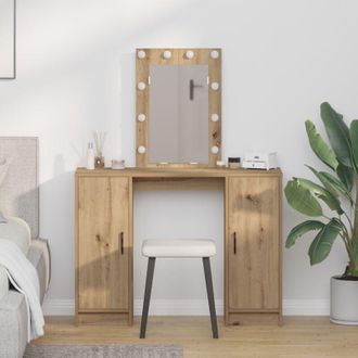 vidaXL Tavolo da Trucco Marrone 102 x 33 x 135 cm Legno multistrato - Vidaxl